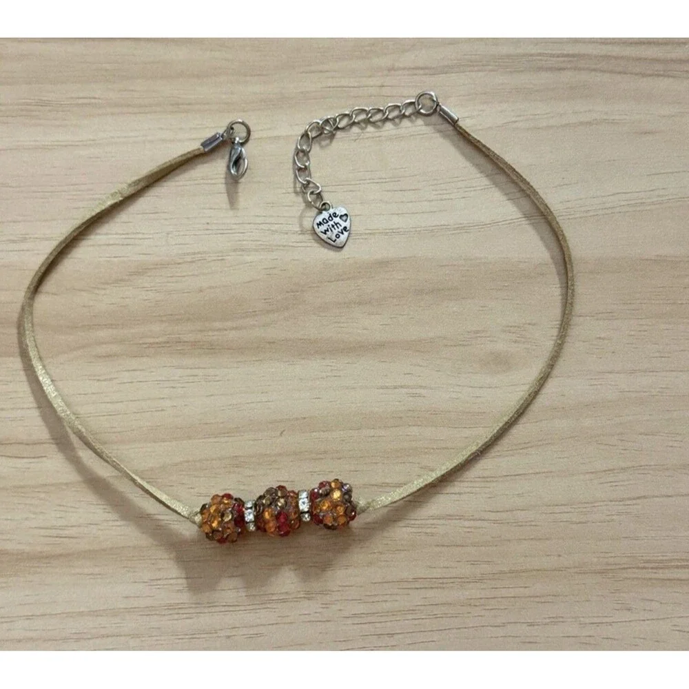 Moana Inspired Girls 12 Choker Handmade Never Worn No Tags Metallic Gold Cord